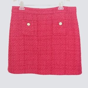 Maison d' Amelie Boucle Mini Skirt Women's Sz 12 Hot Pink